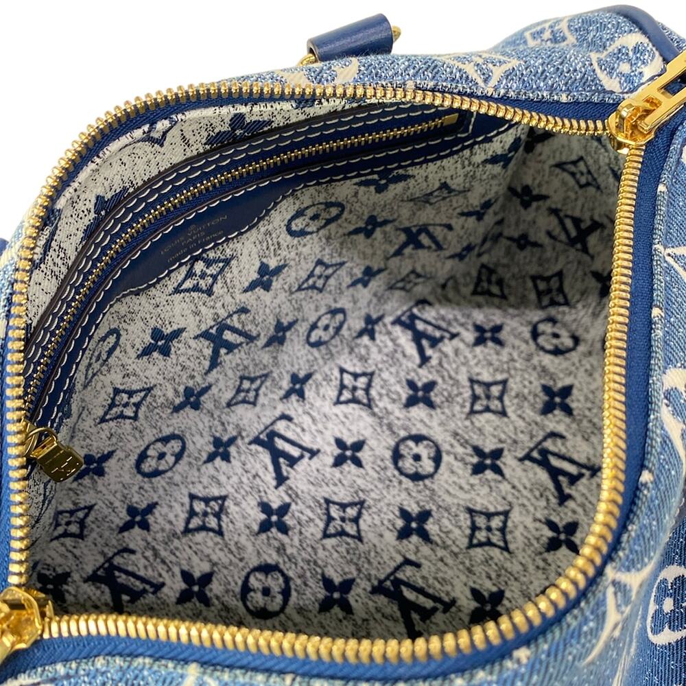 Louis Vuitton Speedy Bandouliere 25 Monogram Jacquard Denim Handbag M59609 - Picture 10 of 16